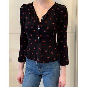 Rouje Paris Mimi Blouse in Cherry